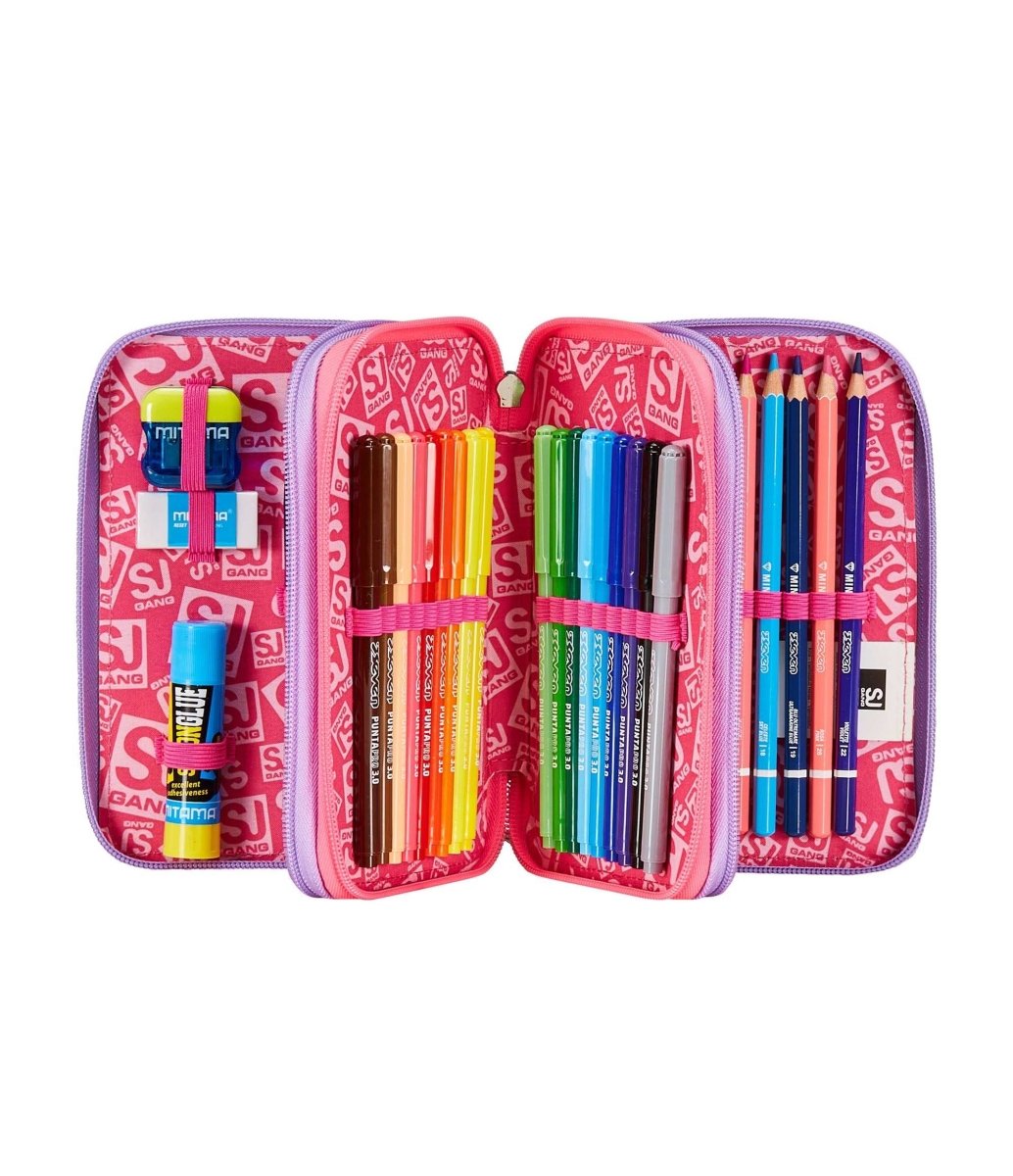 Astuccio 3 Zip - Sphere Full Girl di Seven: Stile e Funzionalità per la Scuola - Quiscuola