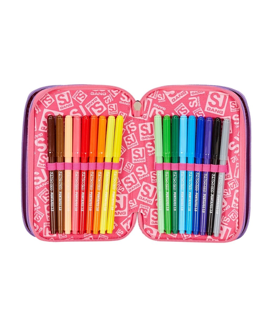 Astuccio 3 Zip - Sphere Full Girl di Seven: Stile e Funzionalità per la Scuola - Quiscuola