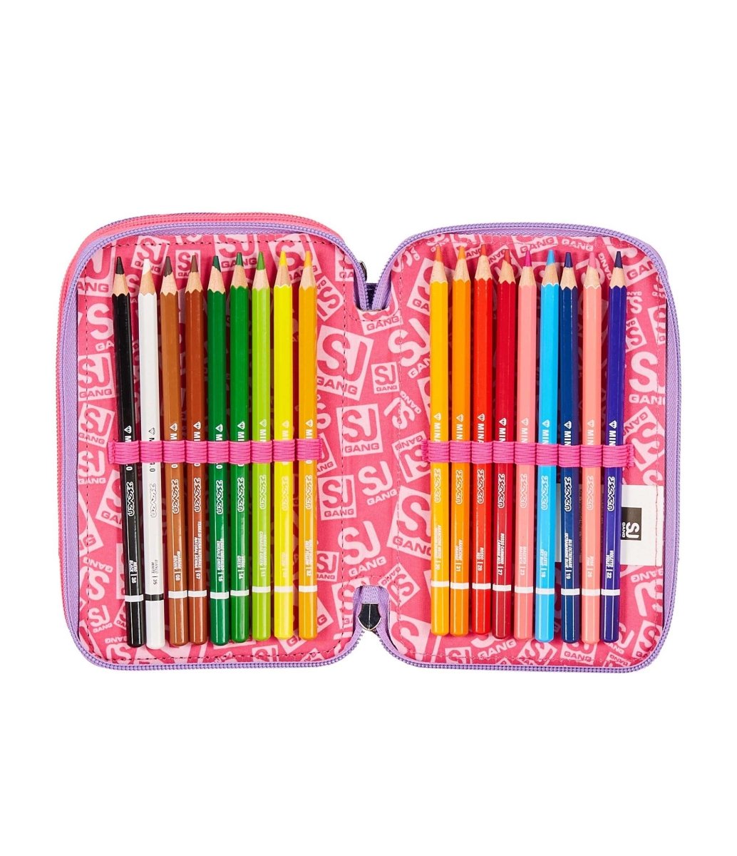 Astuccio 3 Zip - Sphere Full Girl di Seven: Stile e Funzionalità per la Scuola - Quiscuola