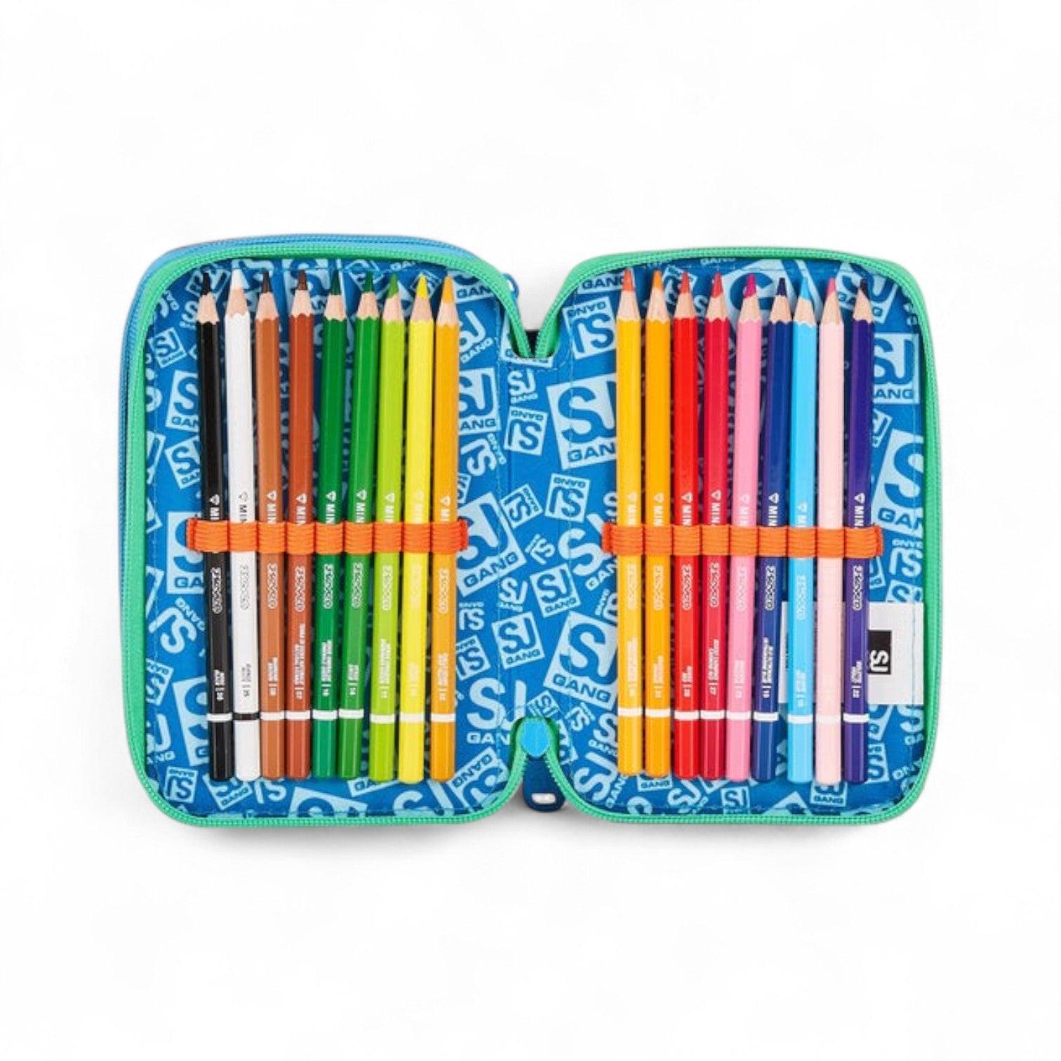 Astuccio scuola Seven SJ 3 zip 3D Space Ride.