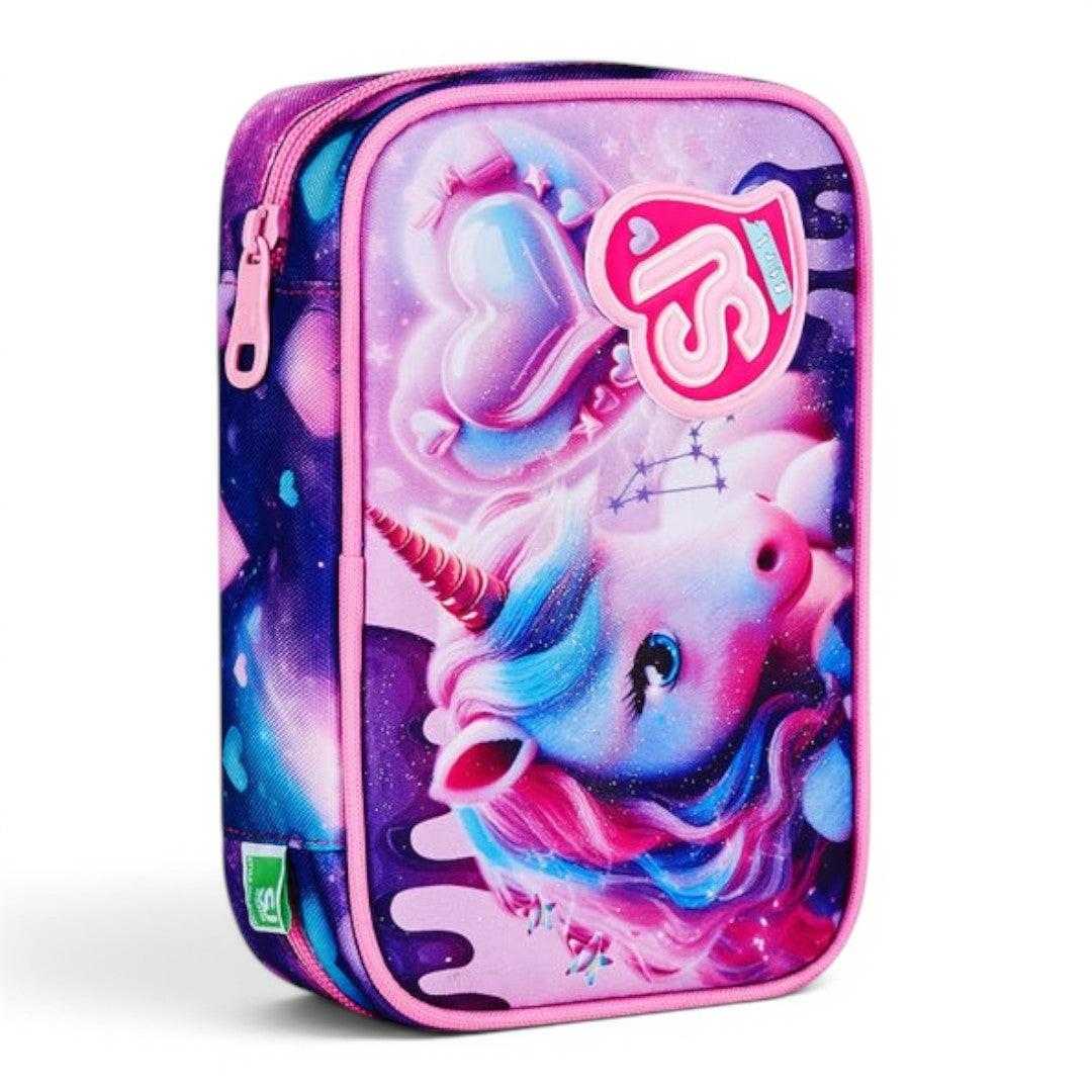 Astuccio Seven Speed Case Pixie Unicorn scuola compatto.