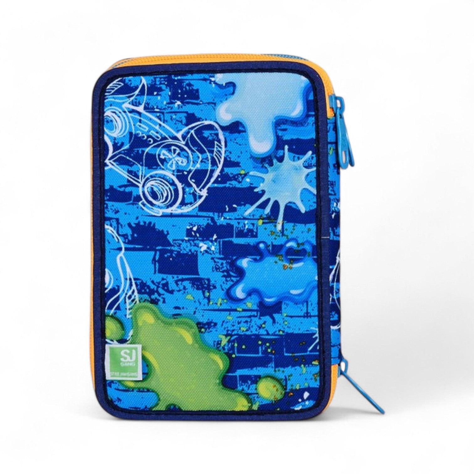 Astuccio scuola Seven SJ 3 zip Joyful Pins Boy.
