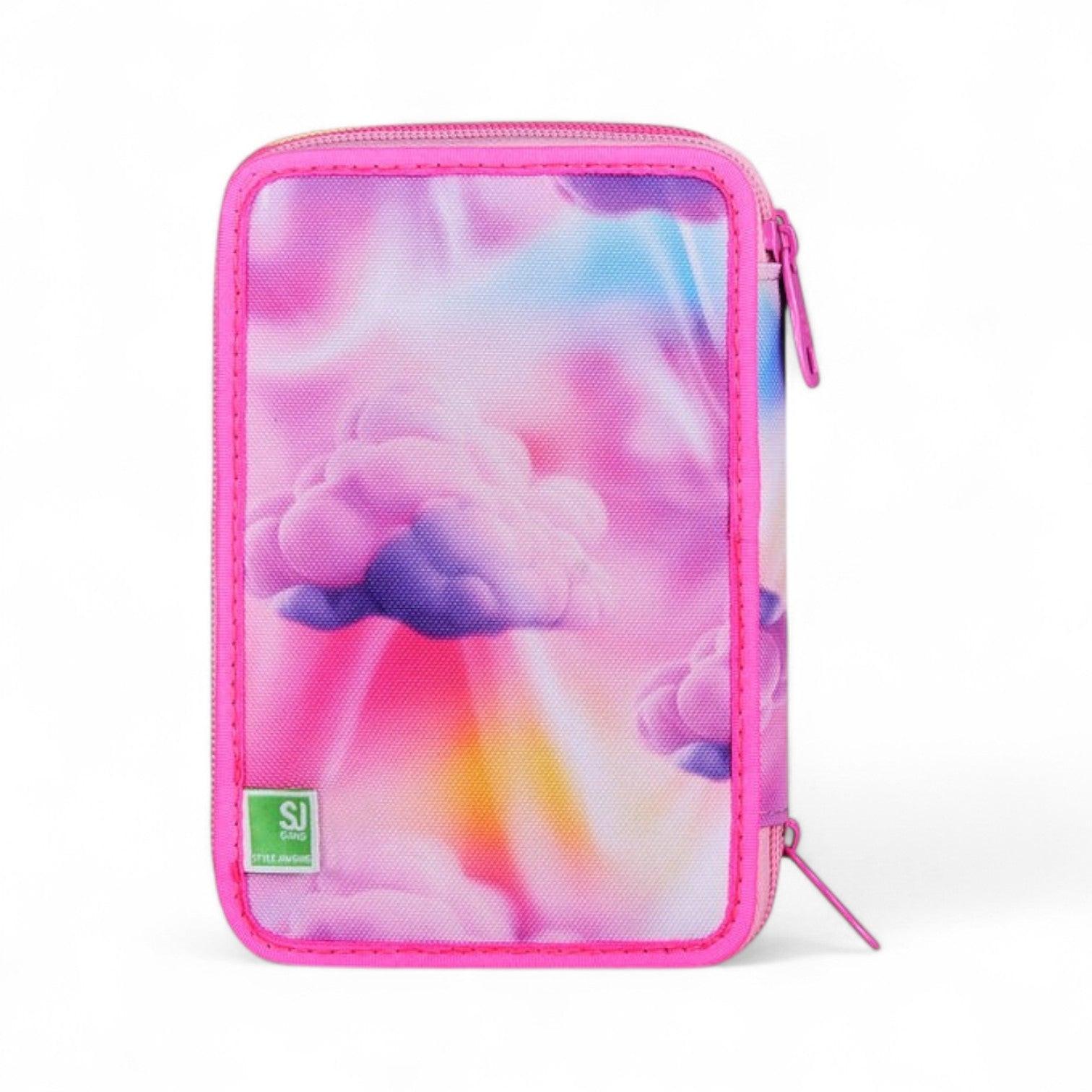 Astuccio scuola Seven SJ 3 zip Joyful Pins Girl.