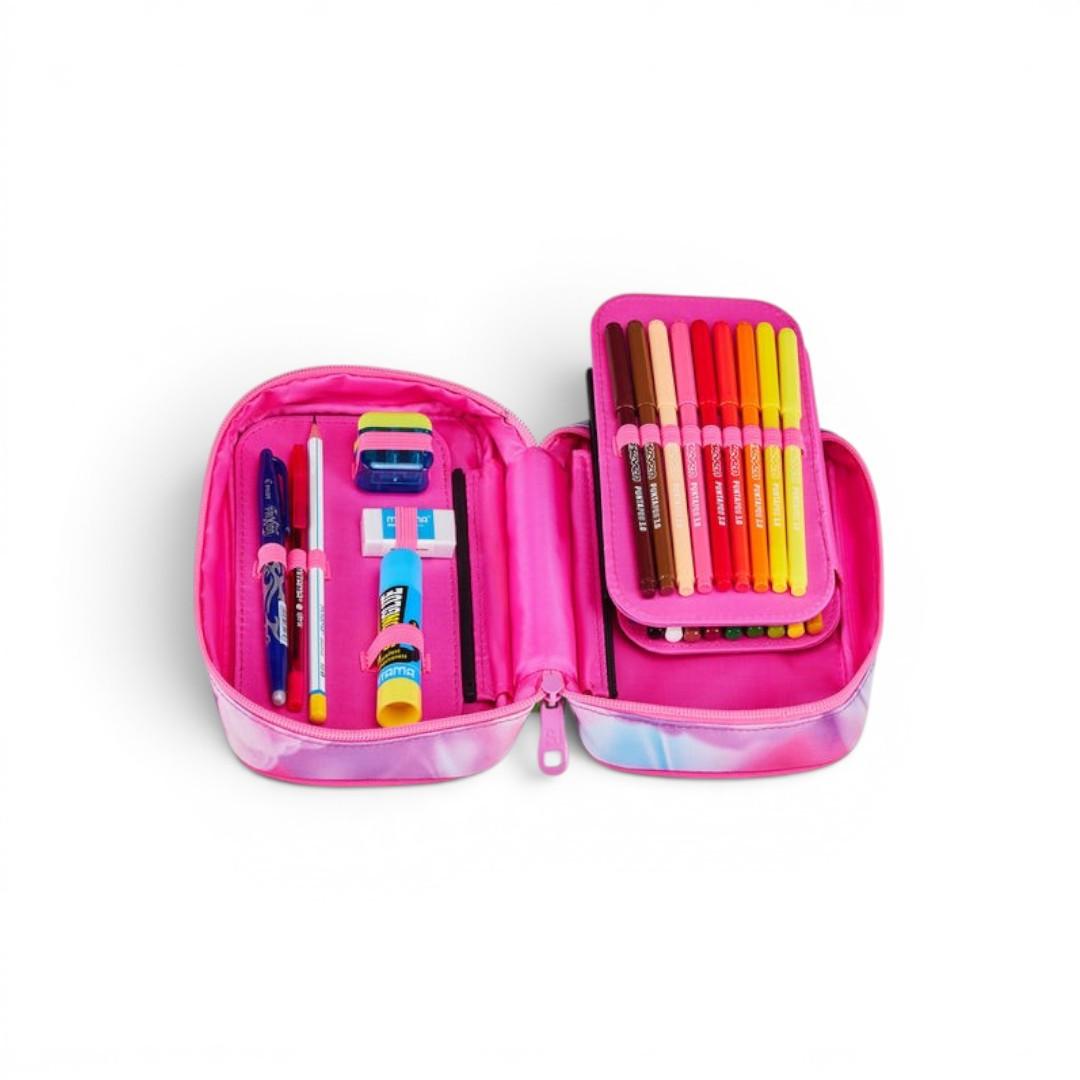 Astuccio Seven Speed Case Joyful Pins Girl scuola compatto.