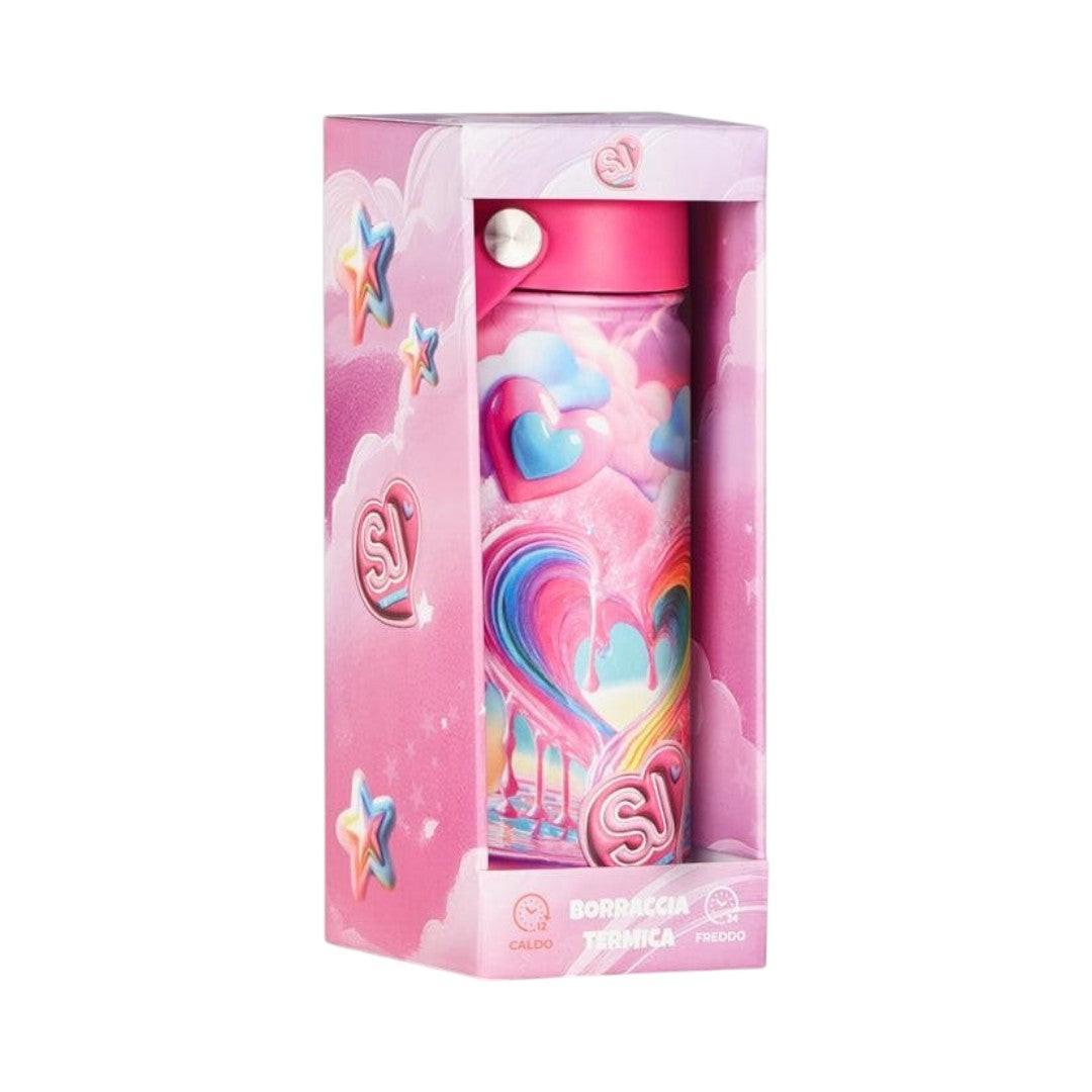 Borraccia termica SJ acciaio inox 0,46L 22 cm Cuore.
