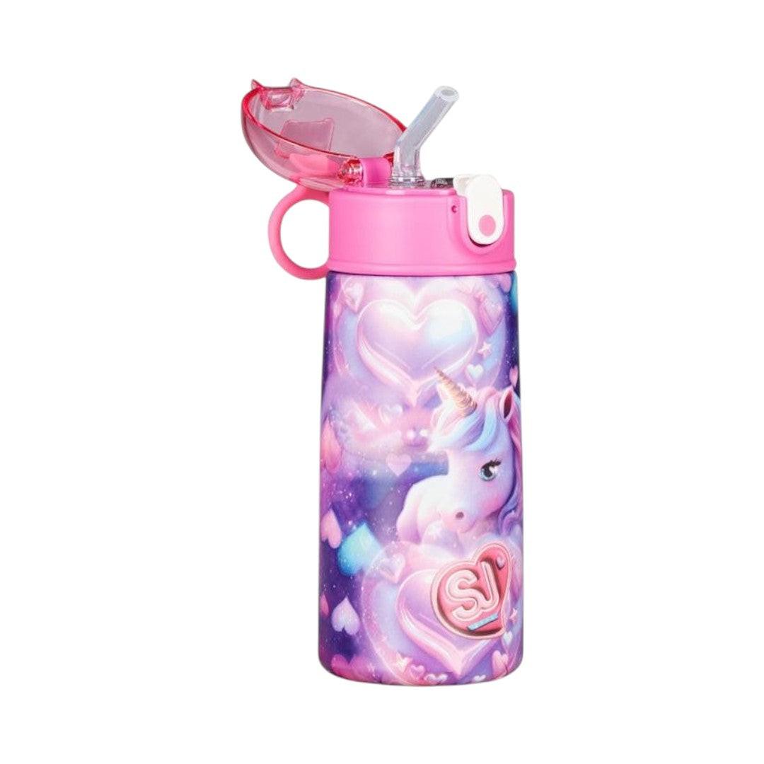 Borraccia SJ con cannuccia acciaio inox 0,46L Unicorno.