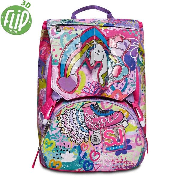Zaino Estensibile Big Magicflip Girl SJ Gang - Magia e Stile per la Scuola e il Tempo Libero - Quiscuola