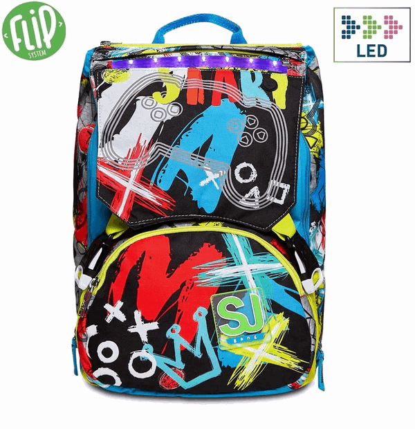 Zaino Estensibile Big Glitzled Boy SJ Gang - Luminosità e Stile per la Scuola e Oltre - Quiscuola