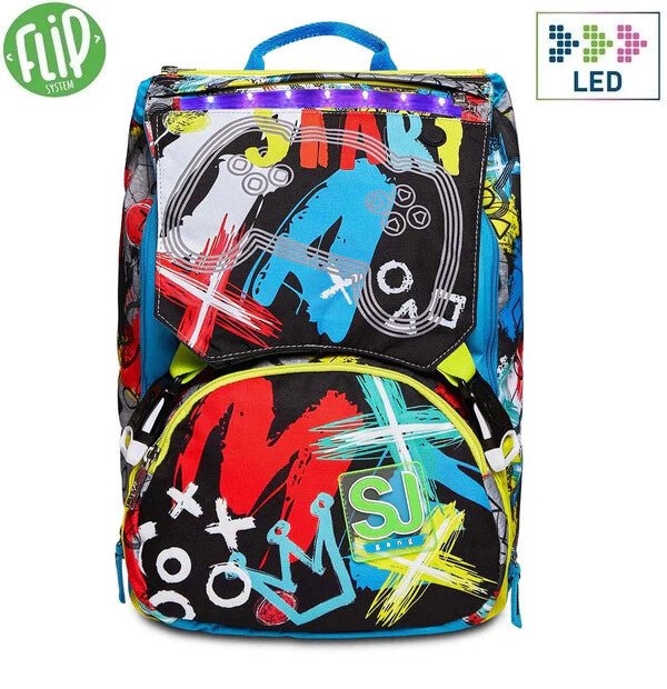 Zaino Estensibile Big Glitzled Boy SJ Gang - Luminosità e Stile per la Scuola e Oltre - Quiscuola