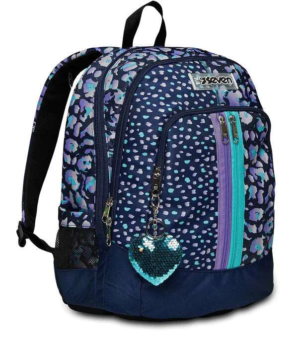 Zaino Seven® Advanced - Ziply: Funzionalità, Stile Glitter e Comfort. - Quiscuola