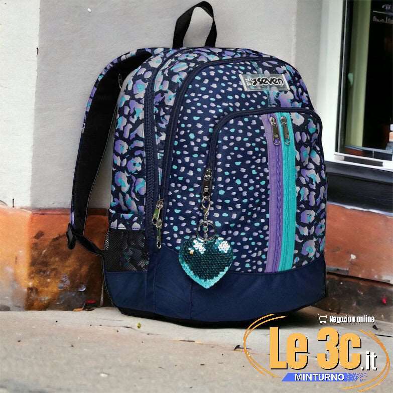 Zaino Seven® Advanced - Ziply: Funzionalità, Stile Glitter e Comfort. - Quiscuola