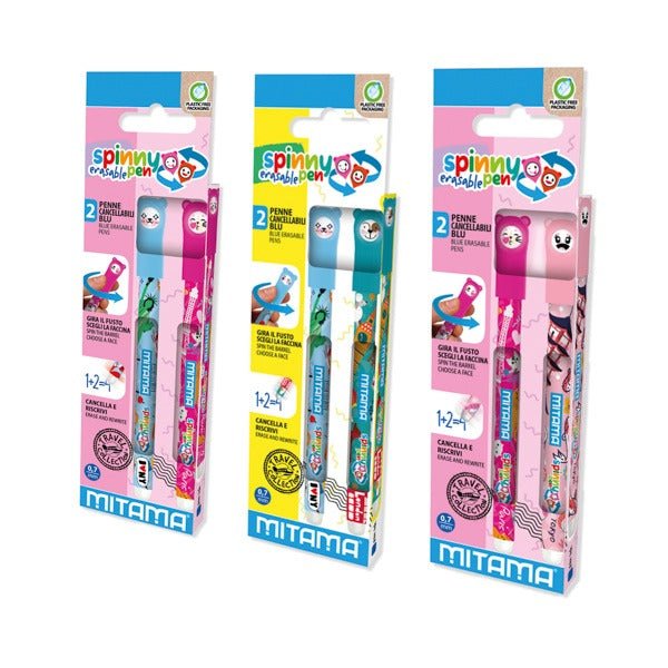 Spinny Pen – Penna Cancellabile Travel Collection con Emoticon Girevole - Quiscuola