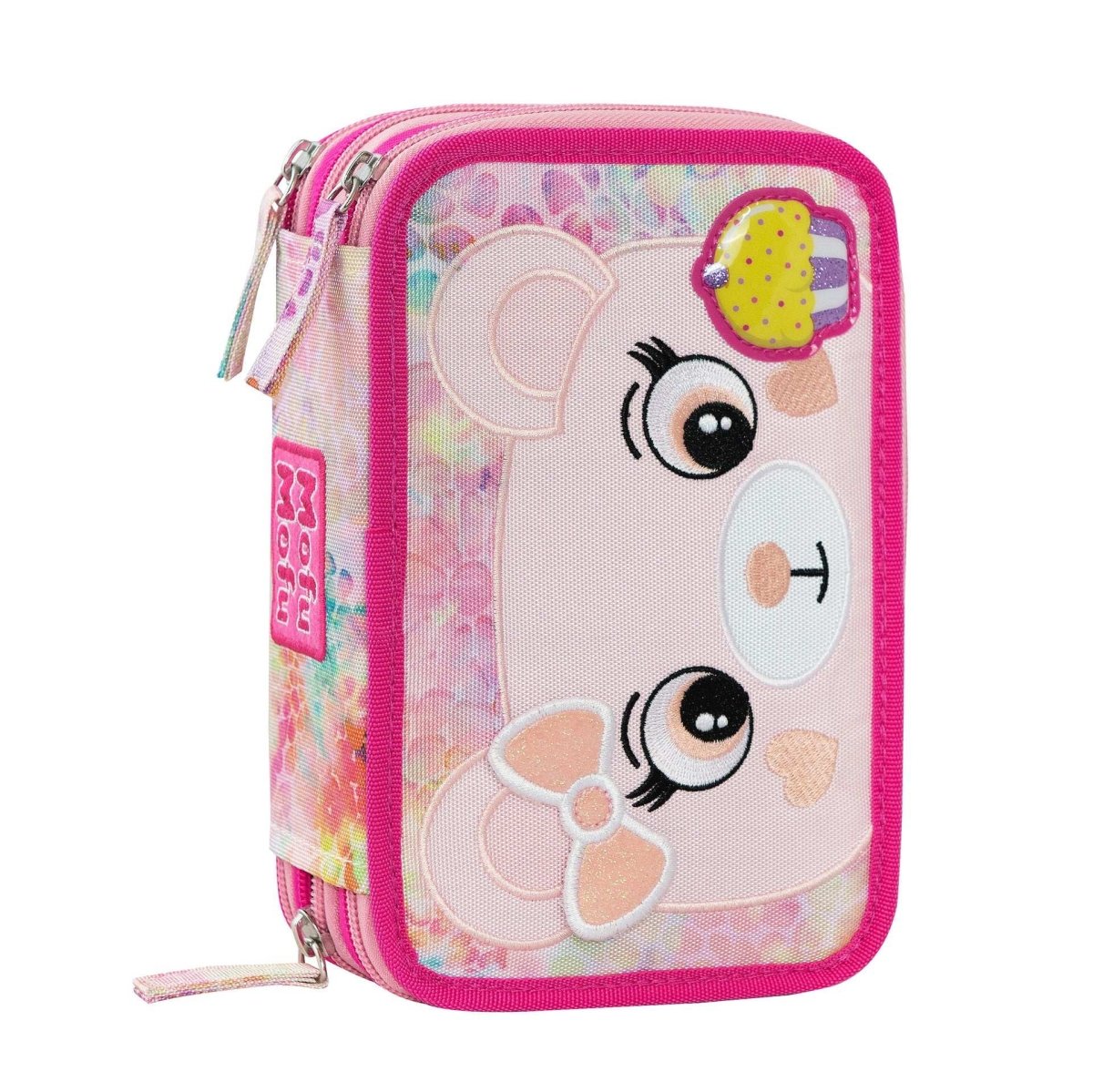 Astuccio 3 Zip MofuMofu Orsetto – Completo, Morbido e Pronto per la Scuola! - Quiscuola