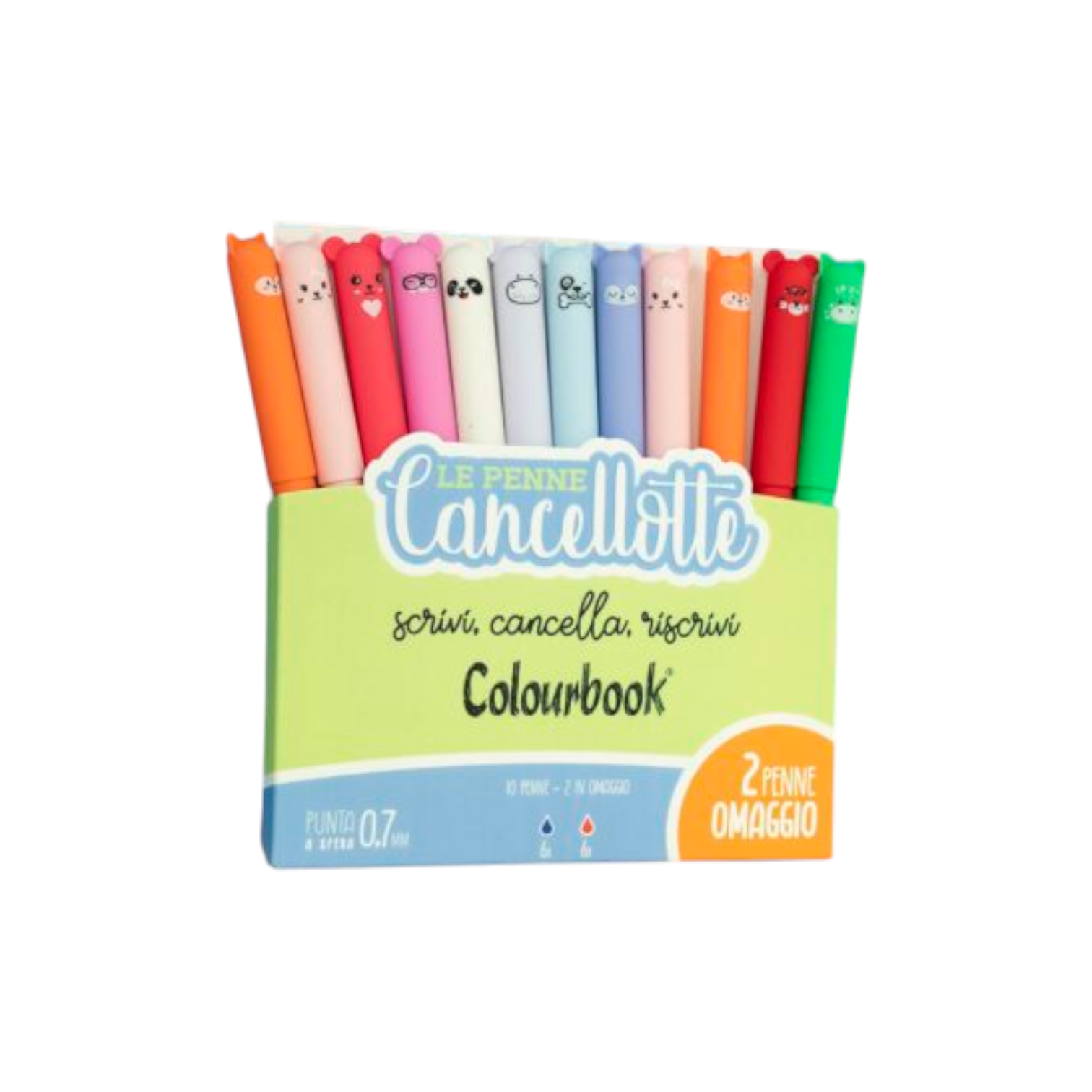 Set 12 Penne Cancellabili Cancellotte Colourbook.