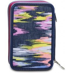 Astuccio 3 Zip Seven Virtual Girl - Completo di Accessori per la Scuola - Quiscuola