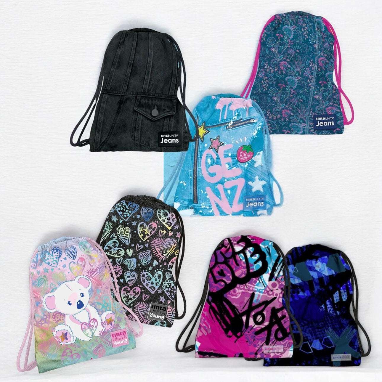 Sacca Sakky Bag Tinta Unita – Vari Modelli Colorati e Comodi - Quiscuola