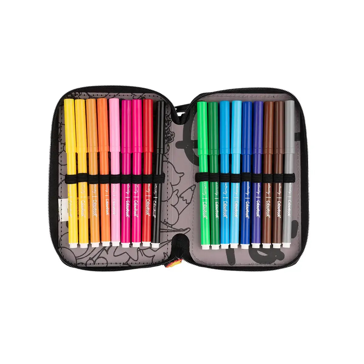 Astuccio 3 zip Gianpiero Colourbook - Texture Indaco - foto 3
