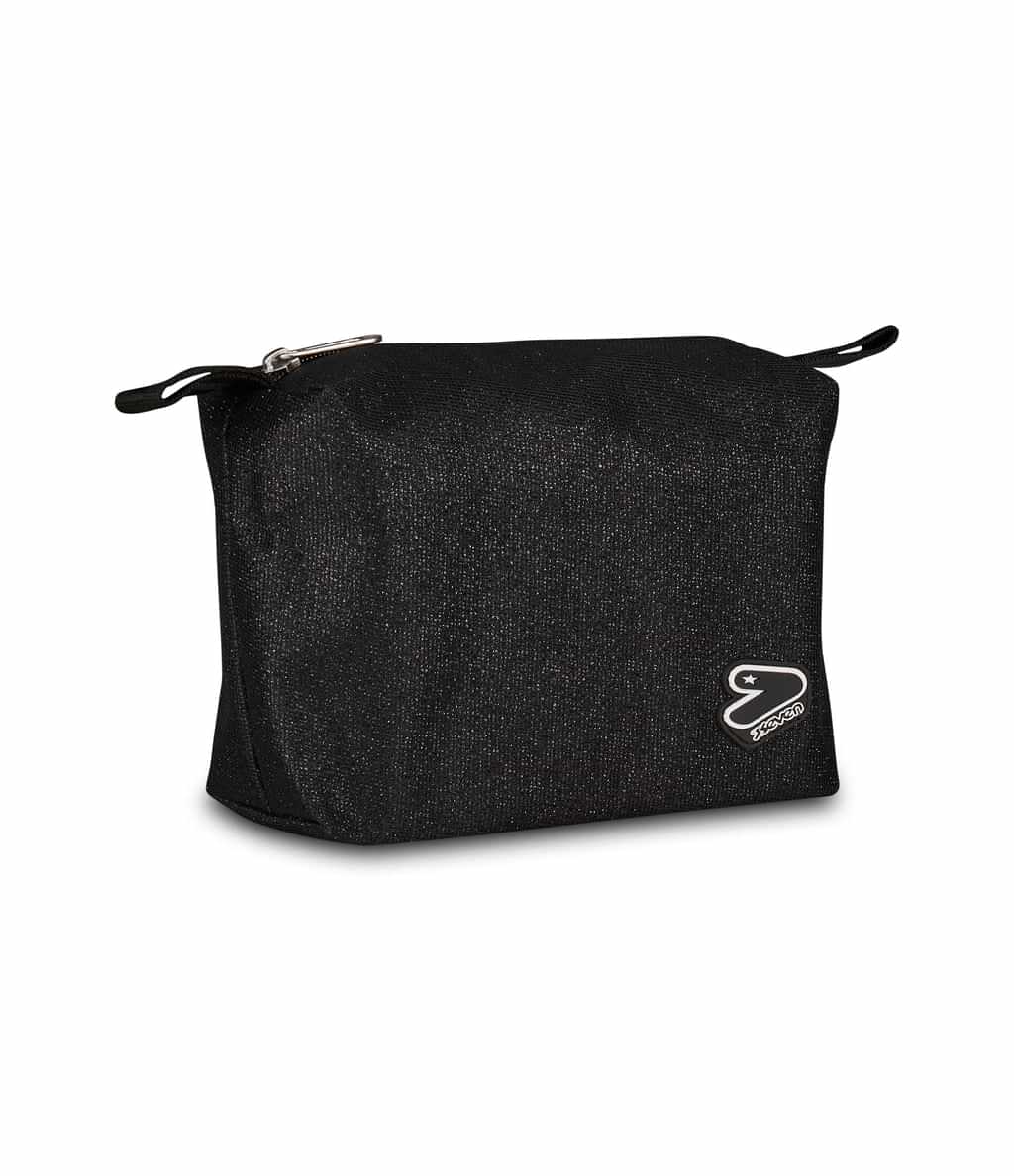 Trousse Seven Tech Shiny in tessuto con finitura brillantinata