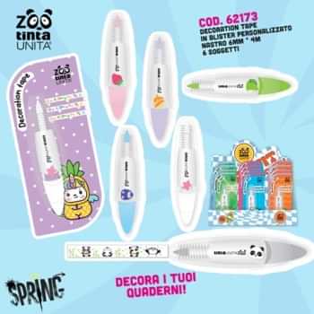 Decoration tape Fruit Collection Tinta unita 6mmx4m modelli assortiti Zoo
