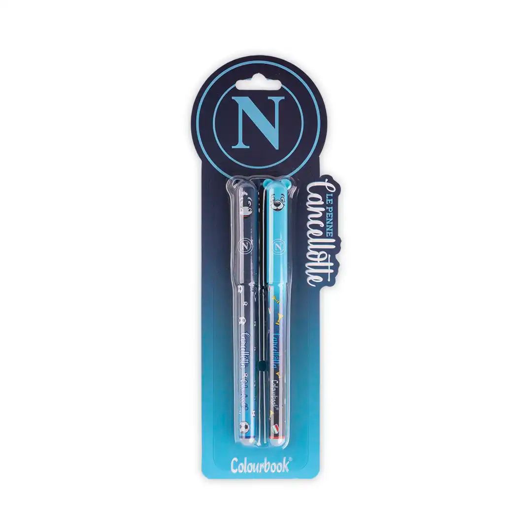 Penna gel cancellotta COLOURBOOK SSC Napoli blu e rossa