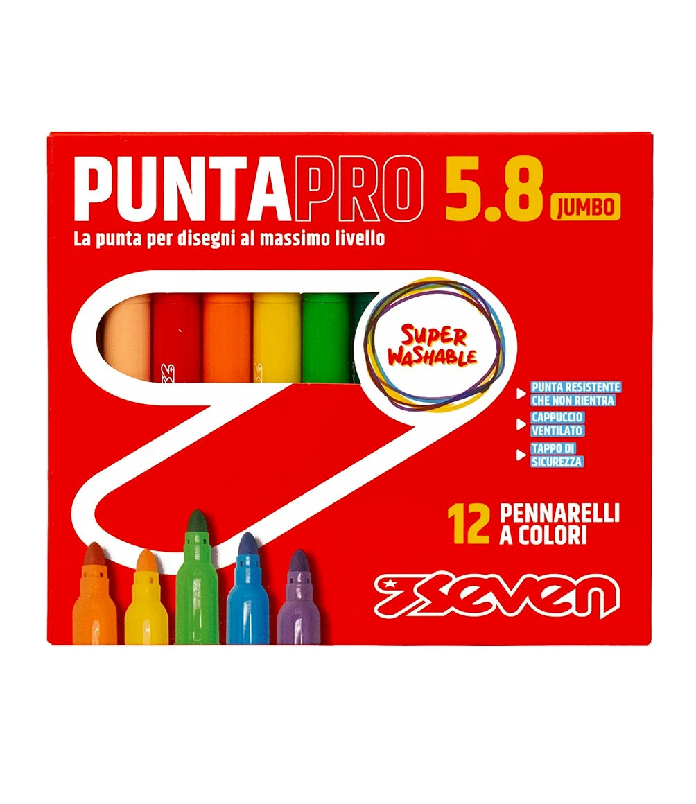 12 pennarelli SEVEN Punta Pro 5,8 scatola da 12
