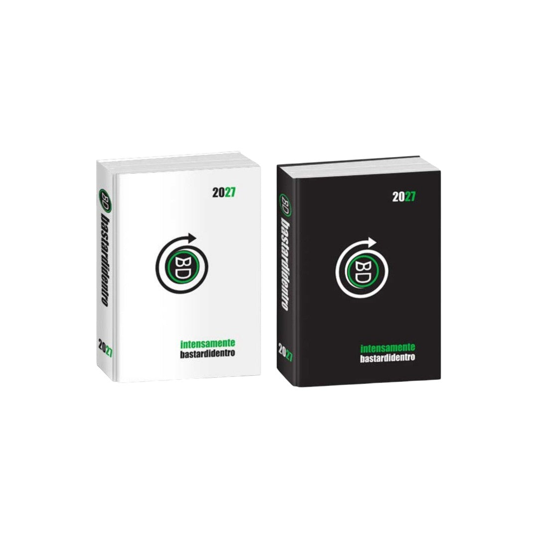 Diario Pocket 16 Mesi 2026/2027 Classic Bastardidentro IntensaMente disponibile in bianco o nero