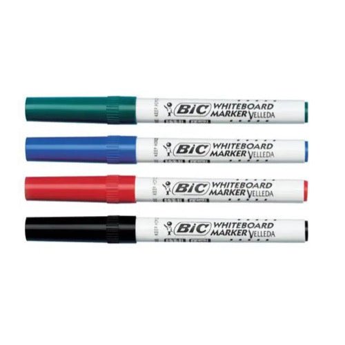 Pennarello BIC Velleda – Cancellabile a Secco, Punta Fine 1,4 mm - Quiscuola