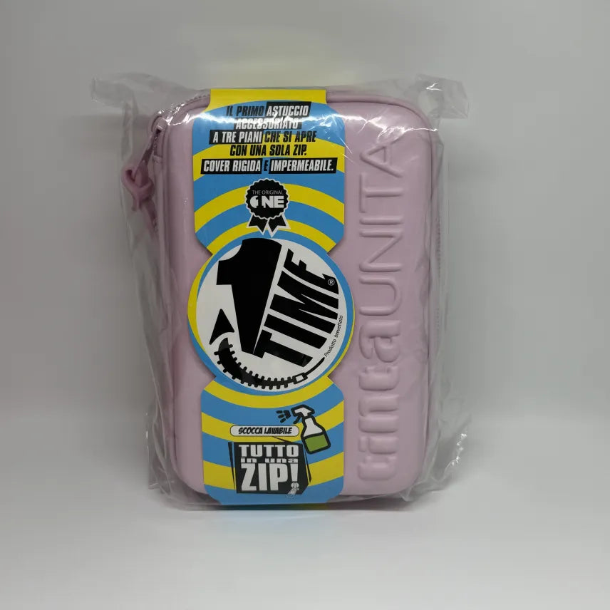 Astuccio Tinta Unita 3 piani una zip accessoriato One Time  2026/27