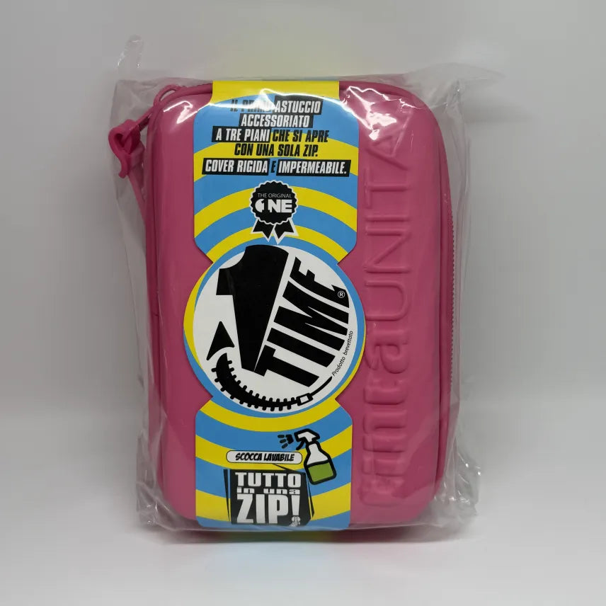Astuccio Tinta Unita 3 piani una zip accessoriato One Time  2026/27