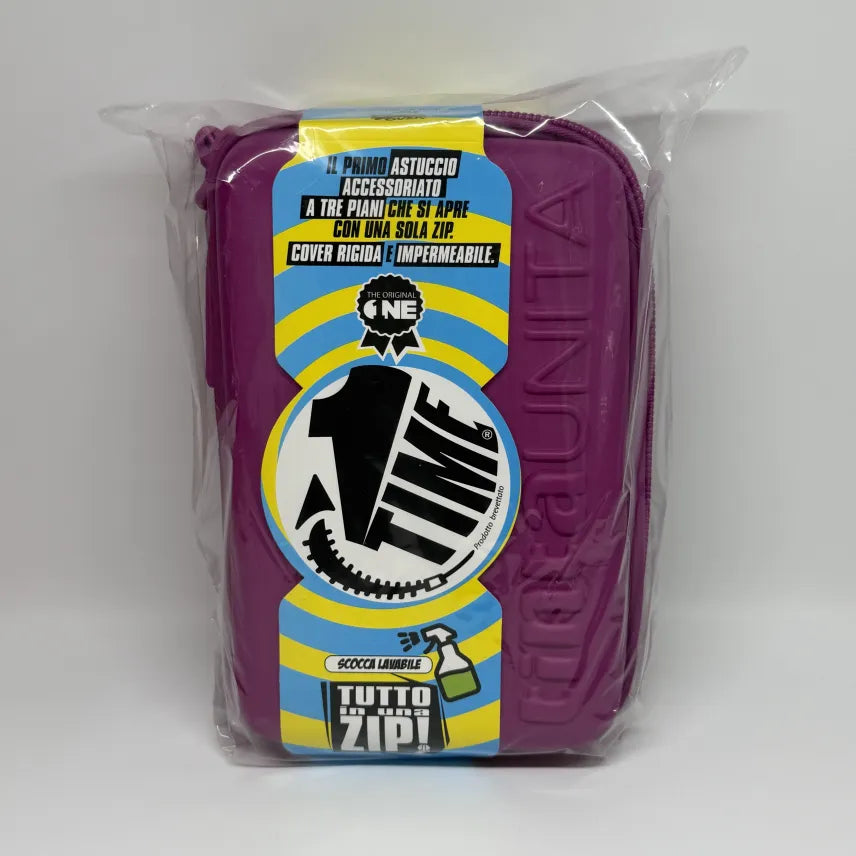 Astuccio Tinta Unita 3 piani una zip accessoriato One Time  2026/27