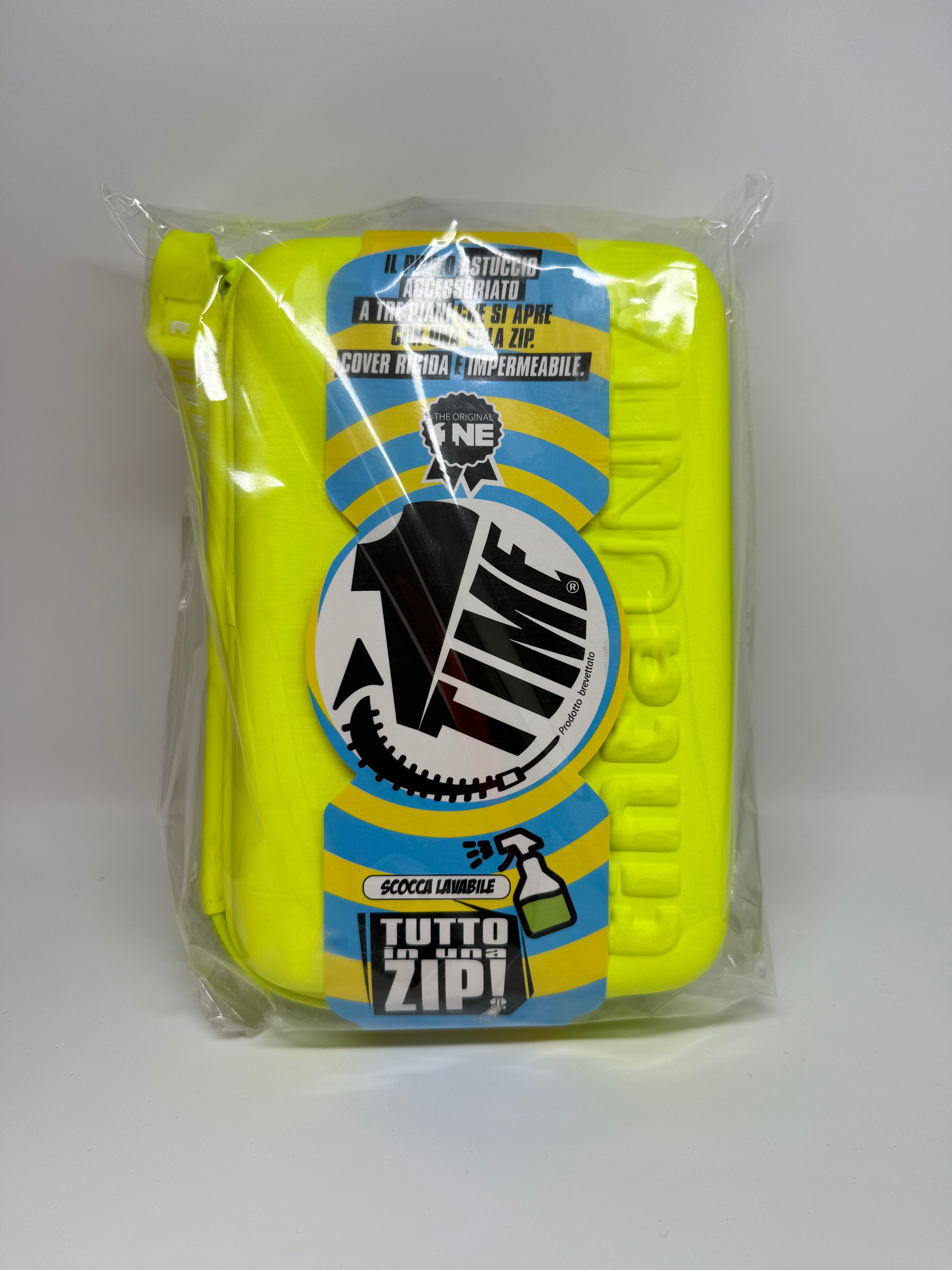 Astuccio One Time Tinta Unita - Apertura a Tre Piani con Una Zip - Impermeabile e Multifunzione