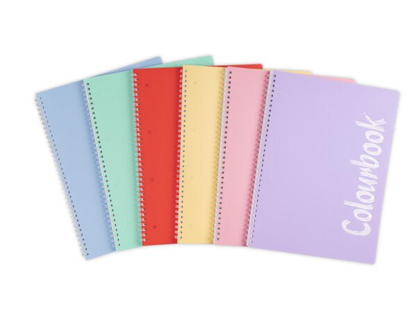 Quaderno a Spirale Fluo o Pastel Colourbook – Maxi Formato Quadretti 5mm o 1 Rigo - Quiscuola