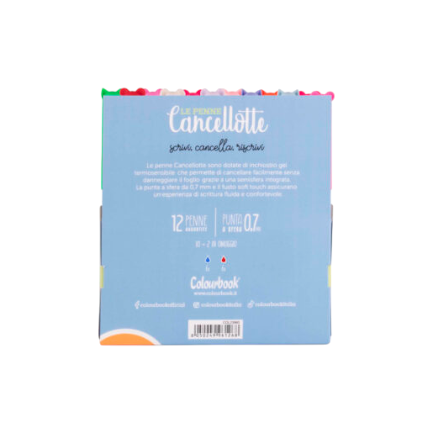 Set 12 Penne Cancellabili Cancellotte Colourbook.