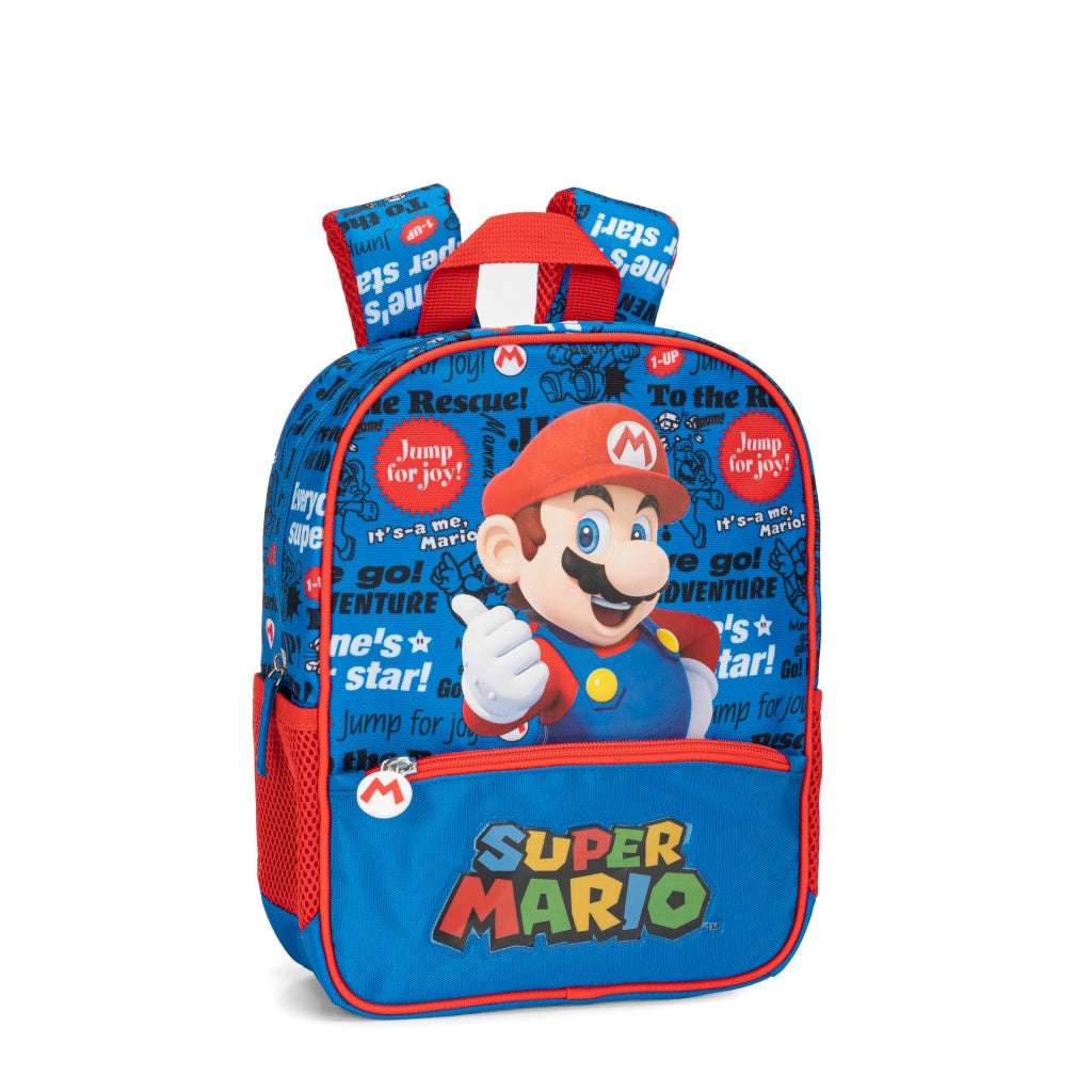 Zaino Asilo Super Mario Azzurro Rosso – Avventure e Divertimento Ogni Giorno! - Quiscuola