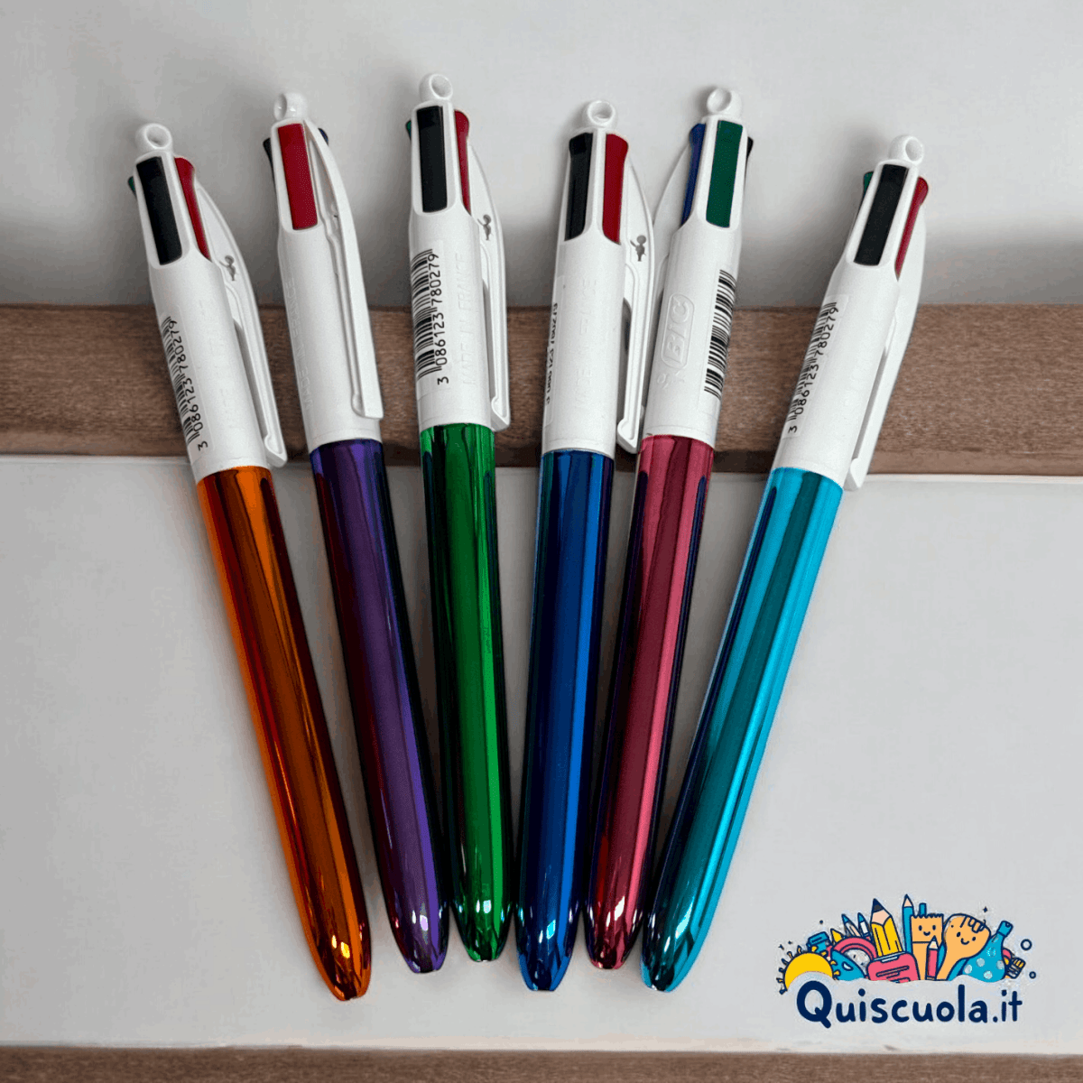 Penna BIC 4 Colori Shine – Eleganza e Praticità in un Unico Strumento - Quiscuola
