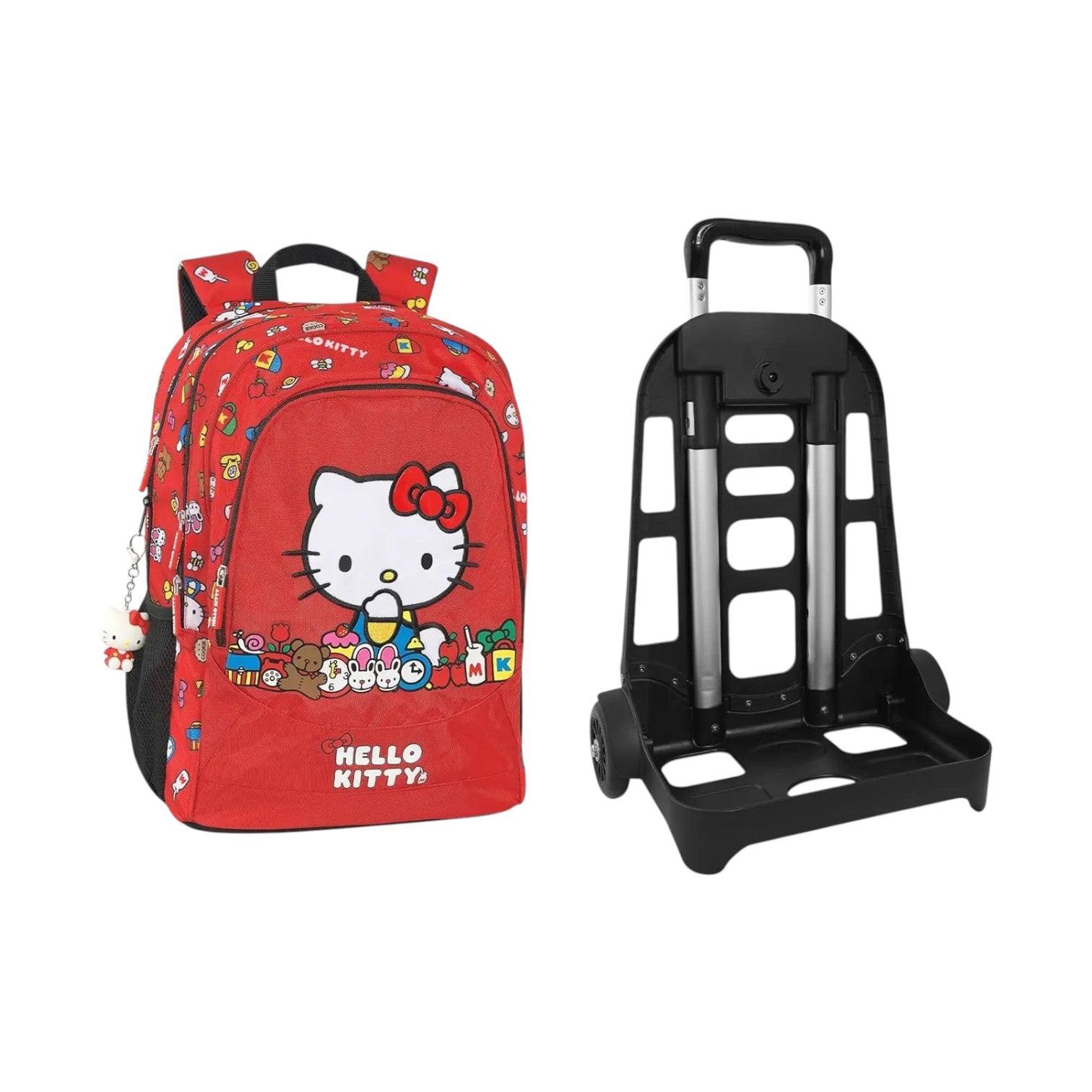 Zaino scuola Hello Kitty con trolley staccabile Panini.