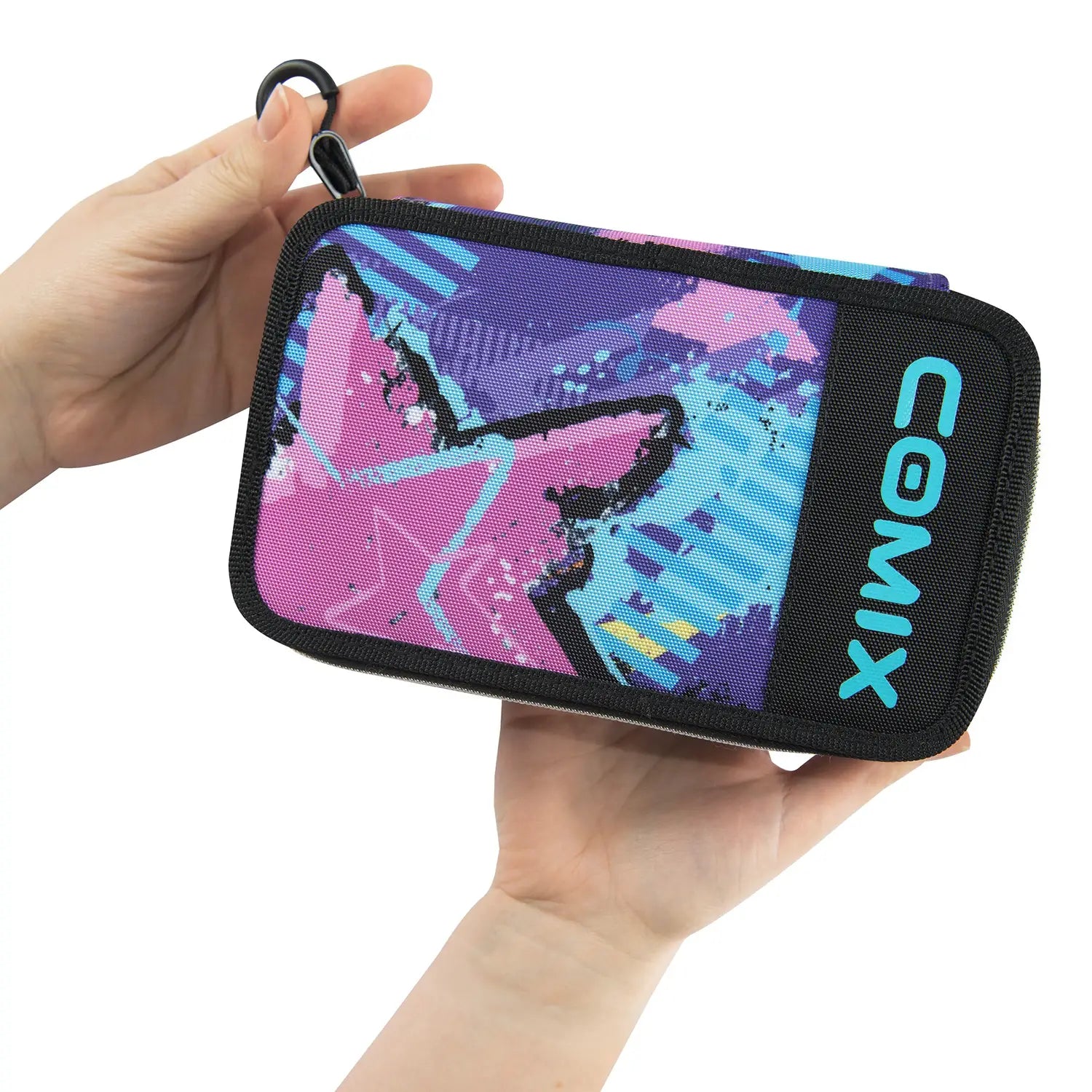 Astuccio scuola Comix 3 zip Talent viola completo.