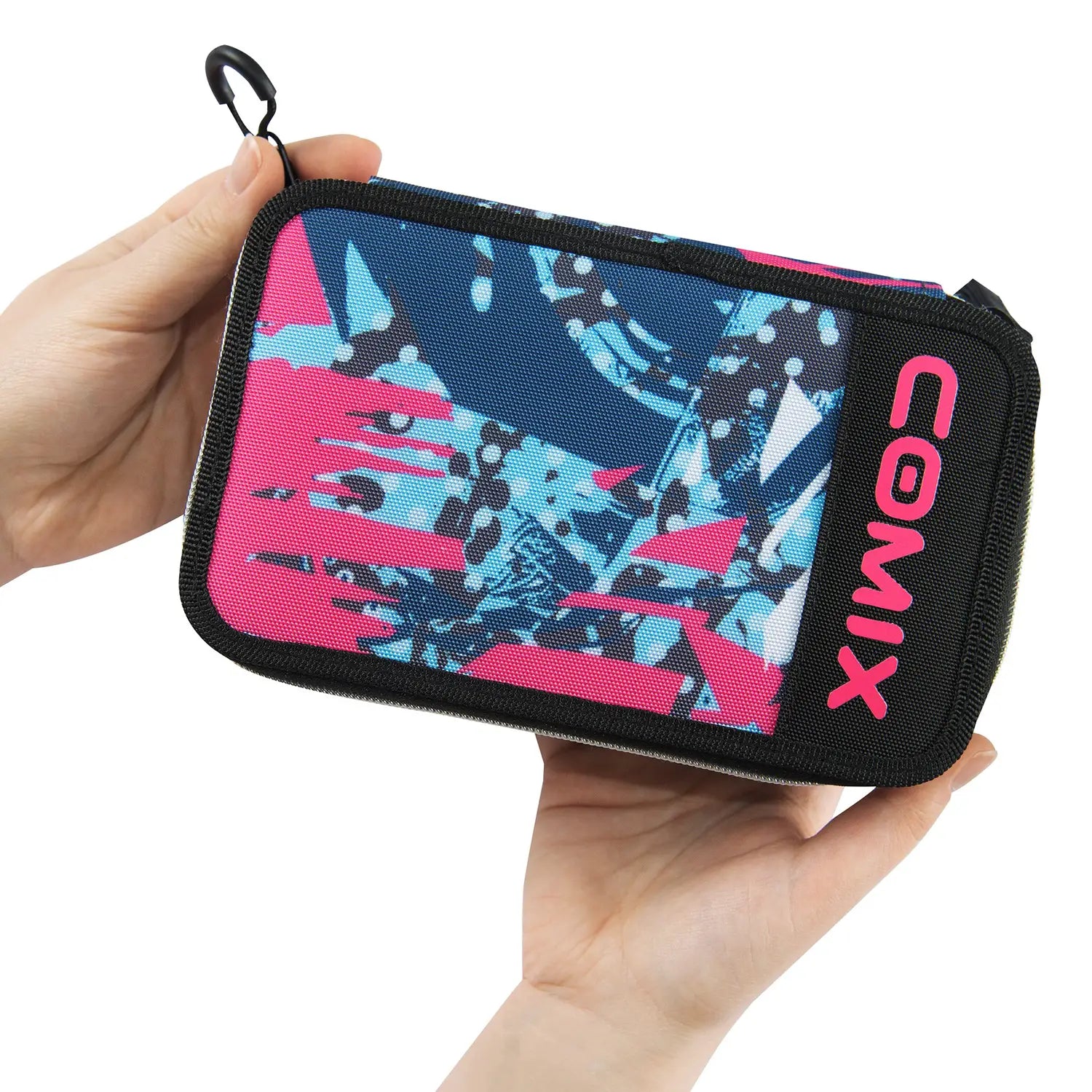 Astuccio scuola Comix 3 zip Mix Pink completo.
