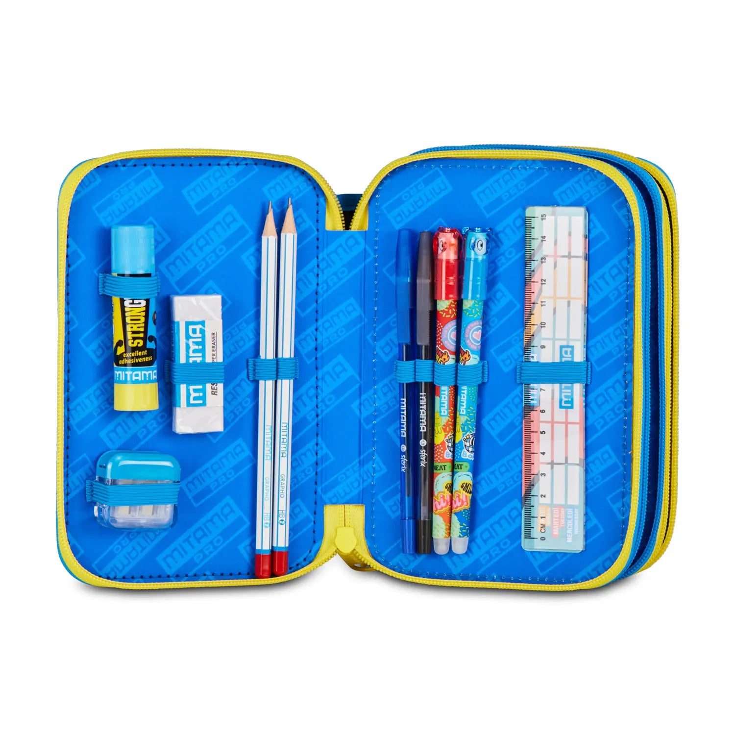 Astuccio scuola Mitama 3 scomparti completo 47 pezzi Tigerplay