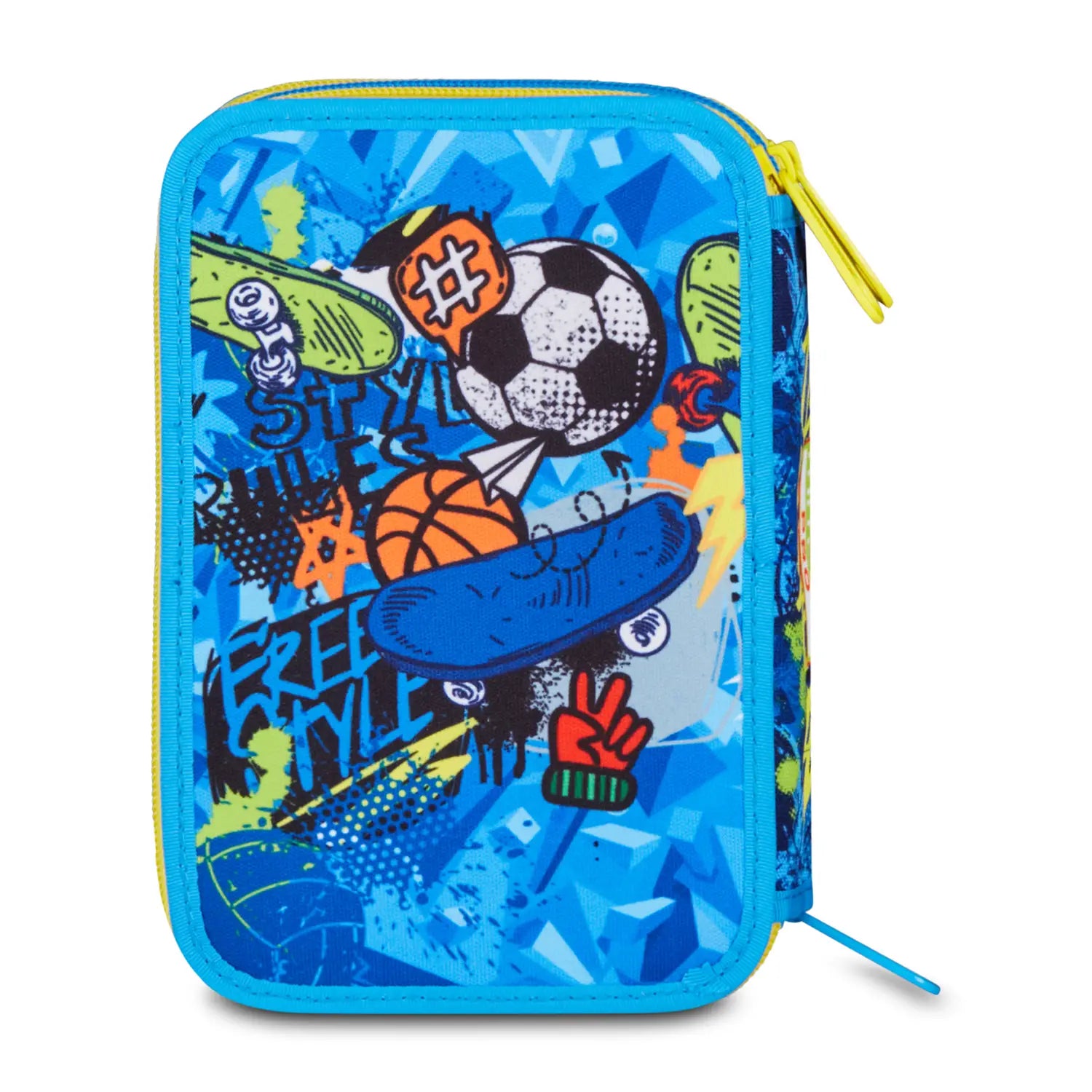 Astuccio scuola Mitama 3 scomparti completo 47 pezzi Tigerplay