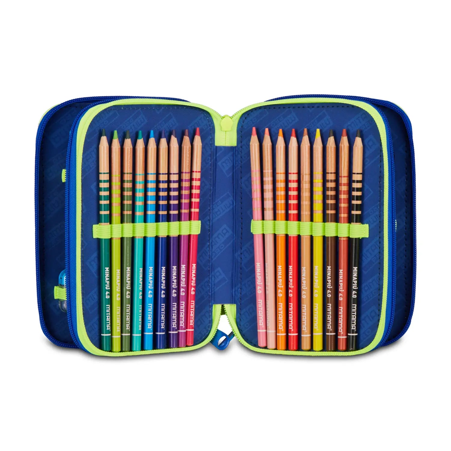 Astuccio scuola Mitama 3 scomparti completo 47 pezzi cibershark