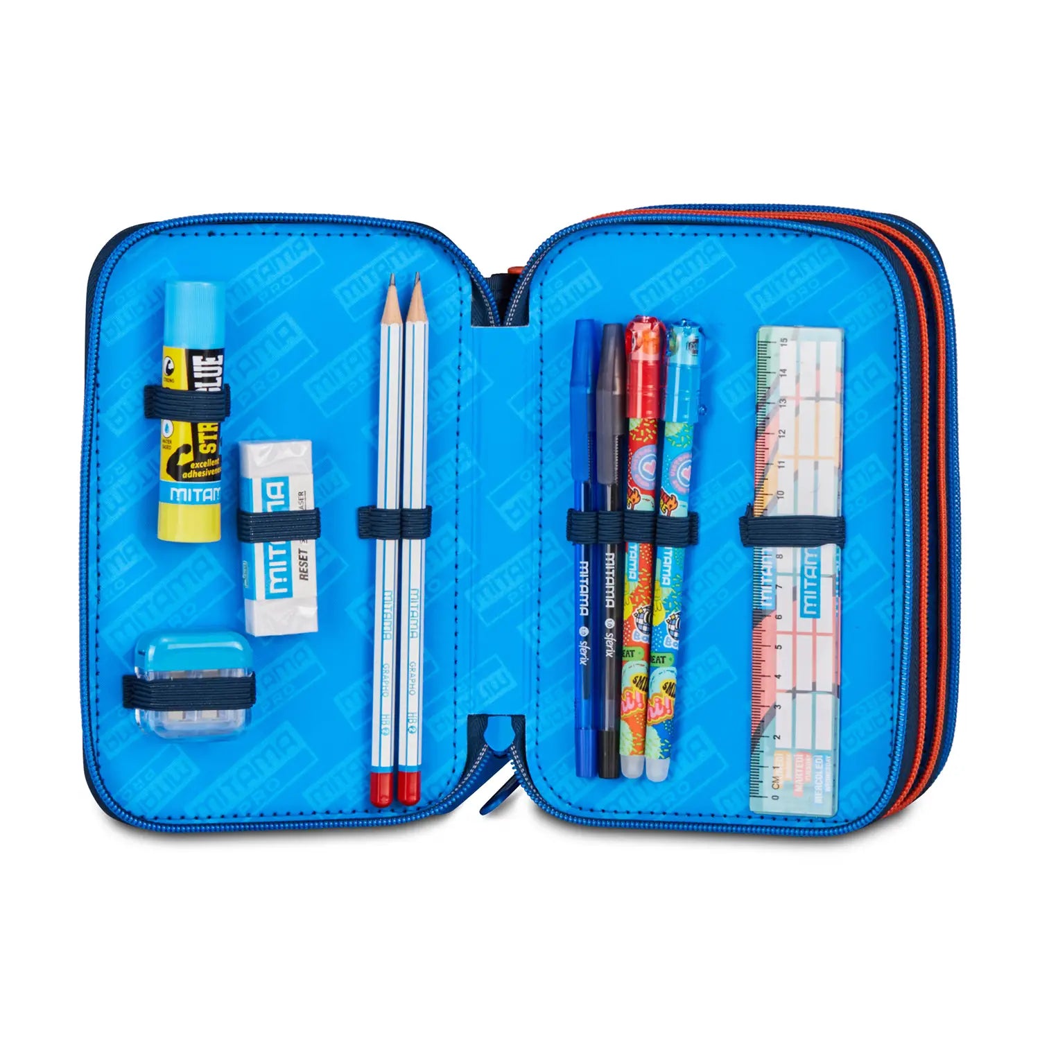 Astuccio scuola Mitama 3 scomparti completo 47 pezzi urbanloop