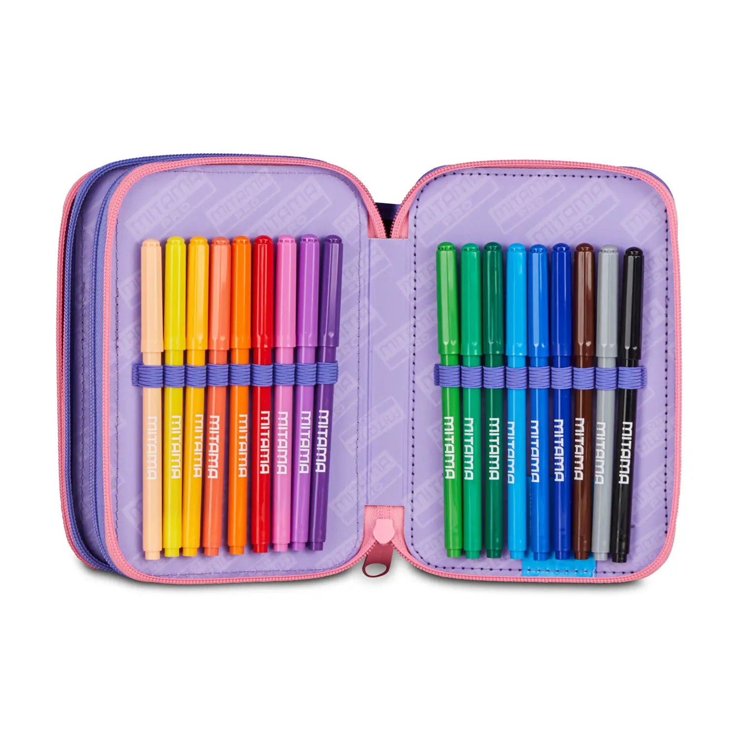 Astuccio scuola Mitama 3 scomparti completo 47 pezzi Fairyunicorn