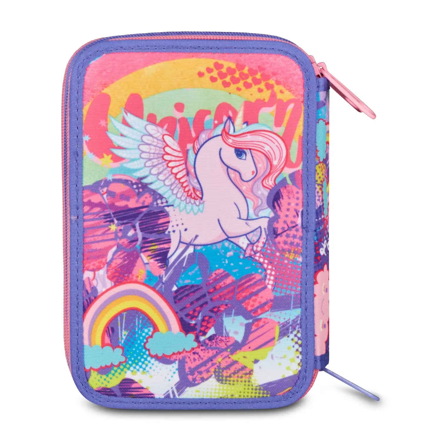 Astuccio scuola Mitama 3 scomparti completo 47 pezzi Fairyunicorn
