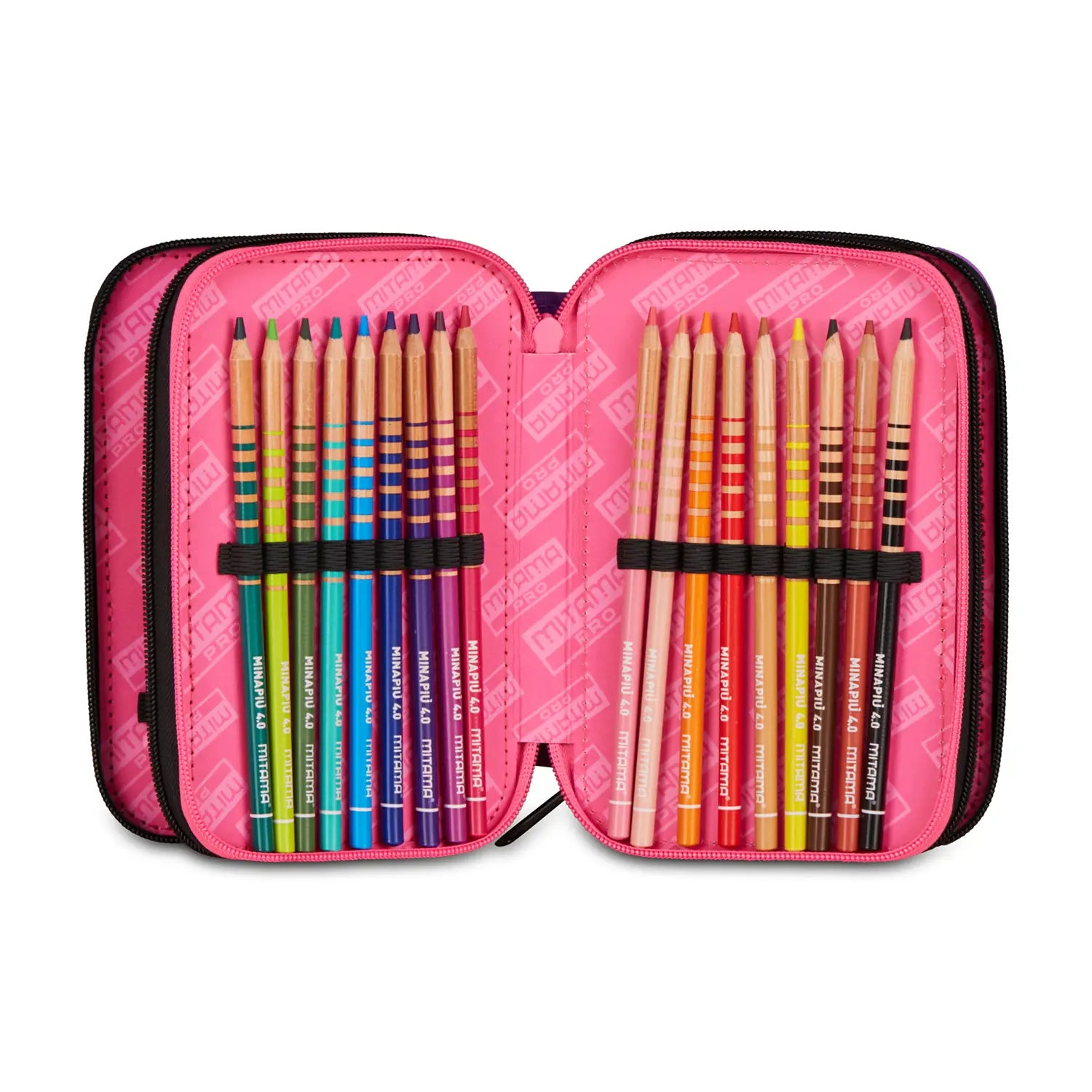 Astuccio scuola Mitama 3 scomparti completo 47 pezzi lovetbeat