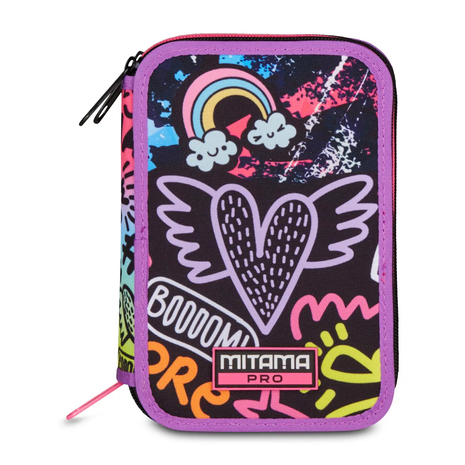 Astuccio scuola Mitama 3 scomparti completo 47 pezzi lovetbeat