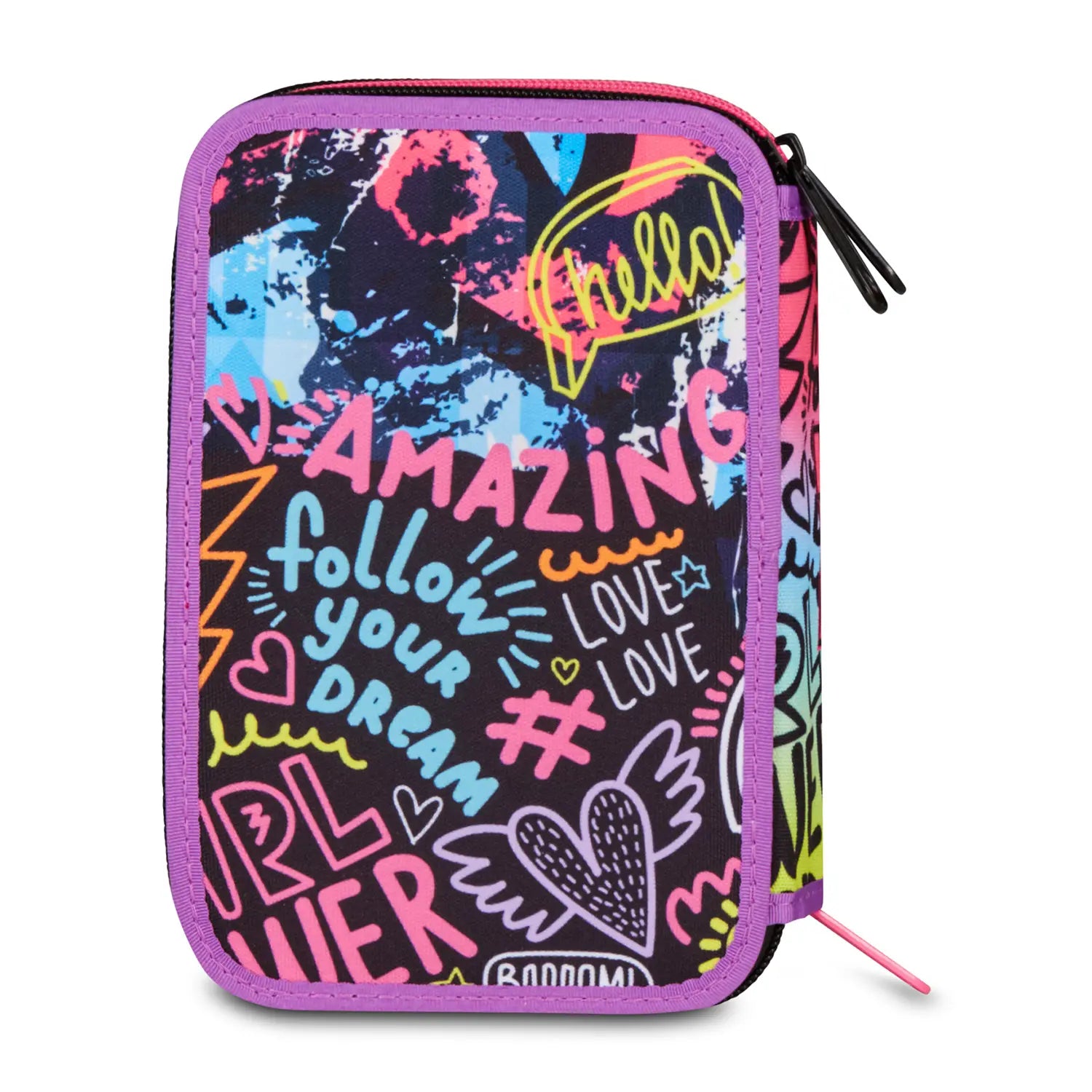 Astuccio scuola Mitama 3 scomparti completo 47 pezzi lovetbeat