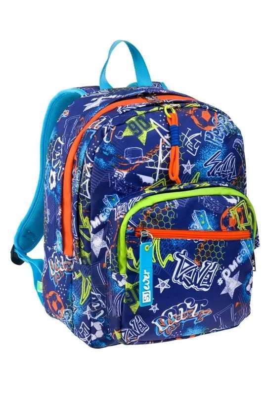Zaino Doppio Scomparto SJ Gang Goalstreet Boy – Comfort e Stile a Scuola - Quiscuola