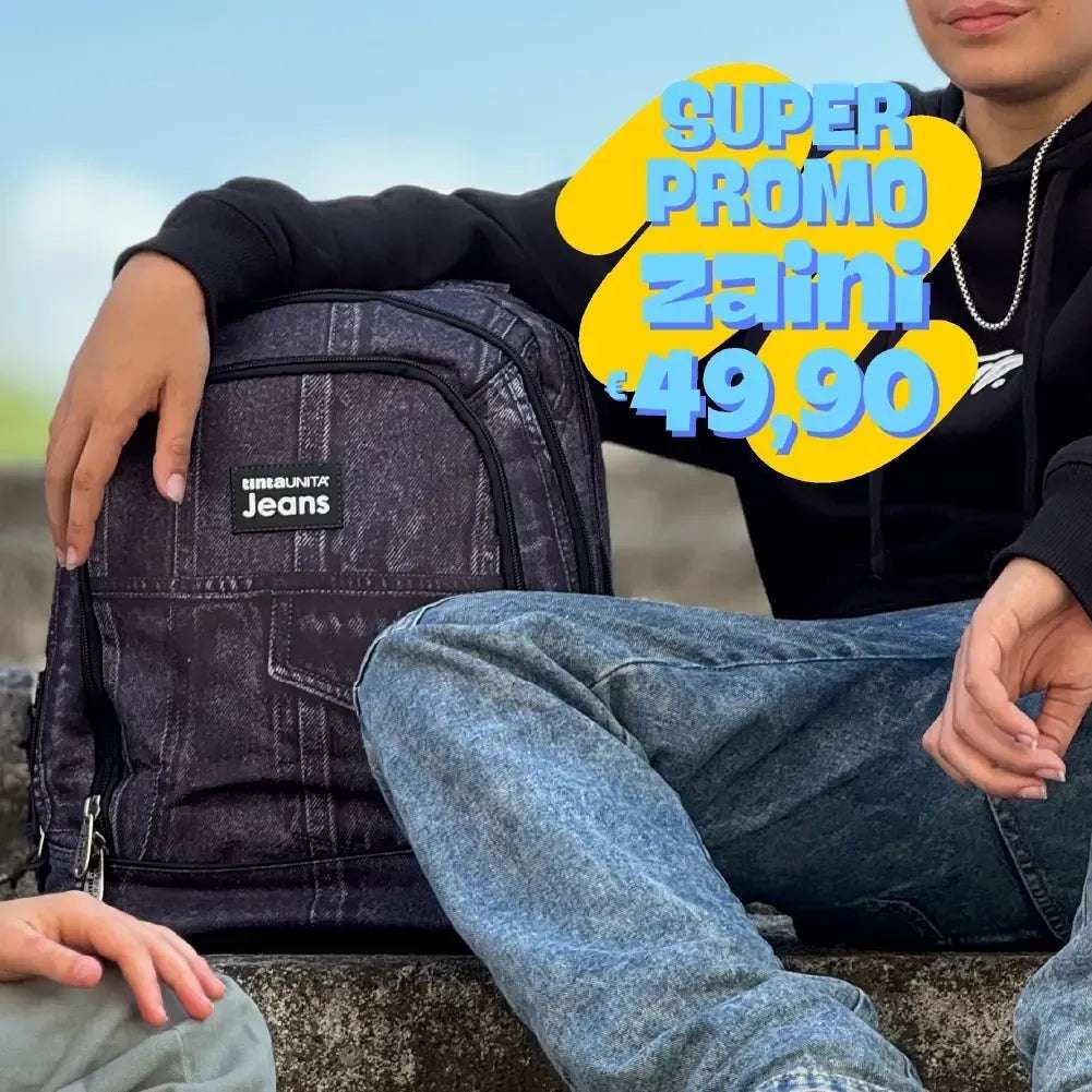 Zaino Dream Tinta Unita Nero Jeans – Collezione Scuola 2024/2025 - Quiscuola