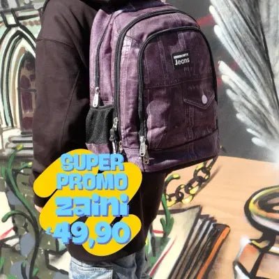 Zaino Dream Tinta Unita Nero Jeans – Collezione Scuola 2024/2025 - Quiscuola